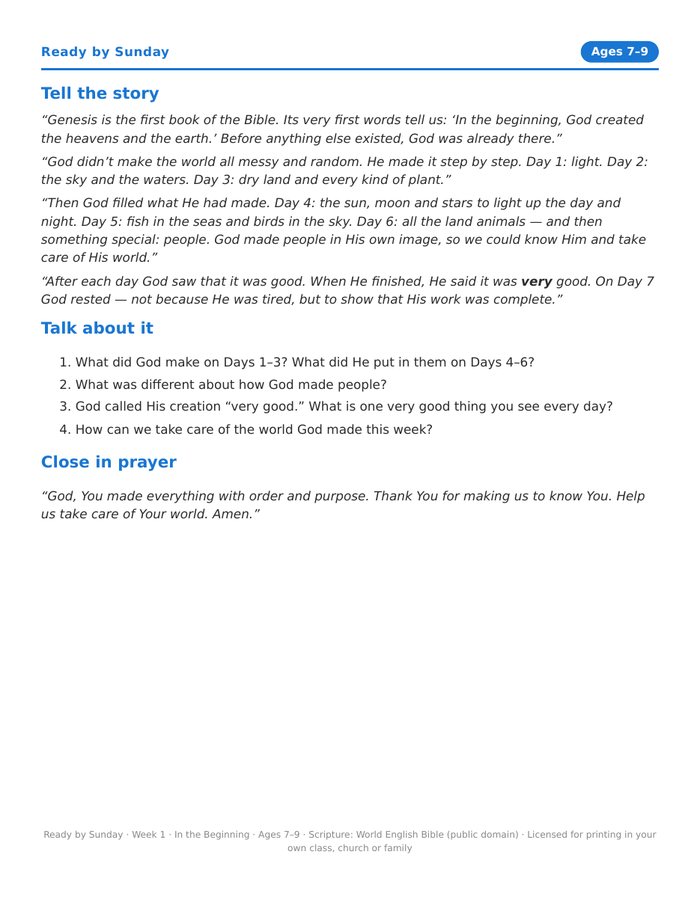 Read-aloud story page