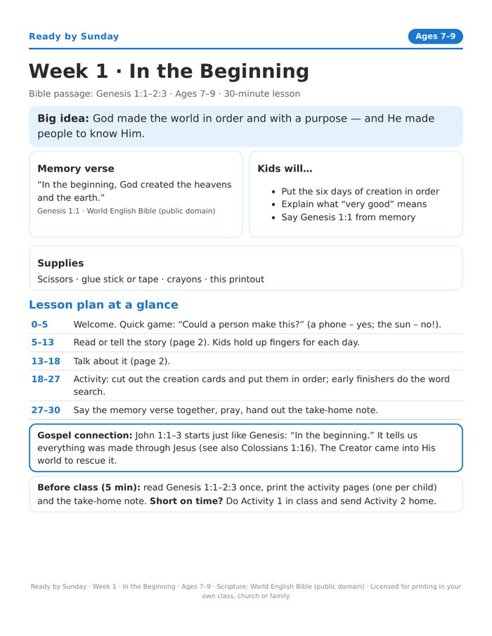 Teacher plan page